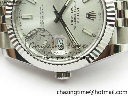 Stick 1:1 Silver on SS Best A3235 Markers Dial DateJust 904L Bracelet VRF Edition 41MM 126334 SS Jubilee 1227